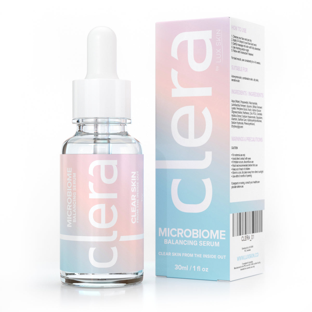 CLERA by LUX® Microbiome Restore Serum – LUX SKIN